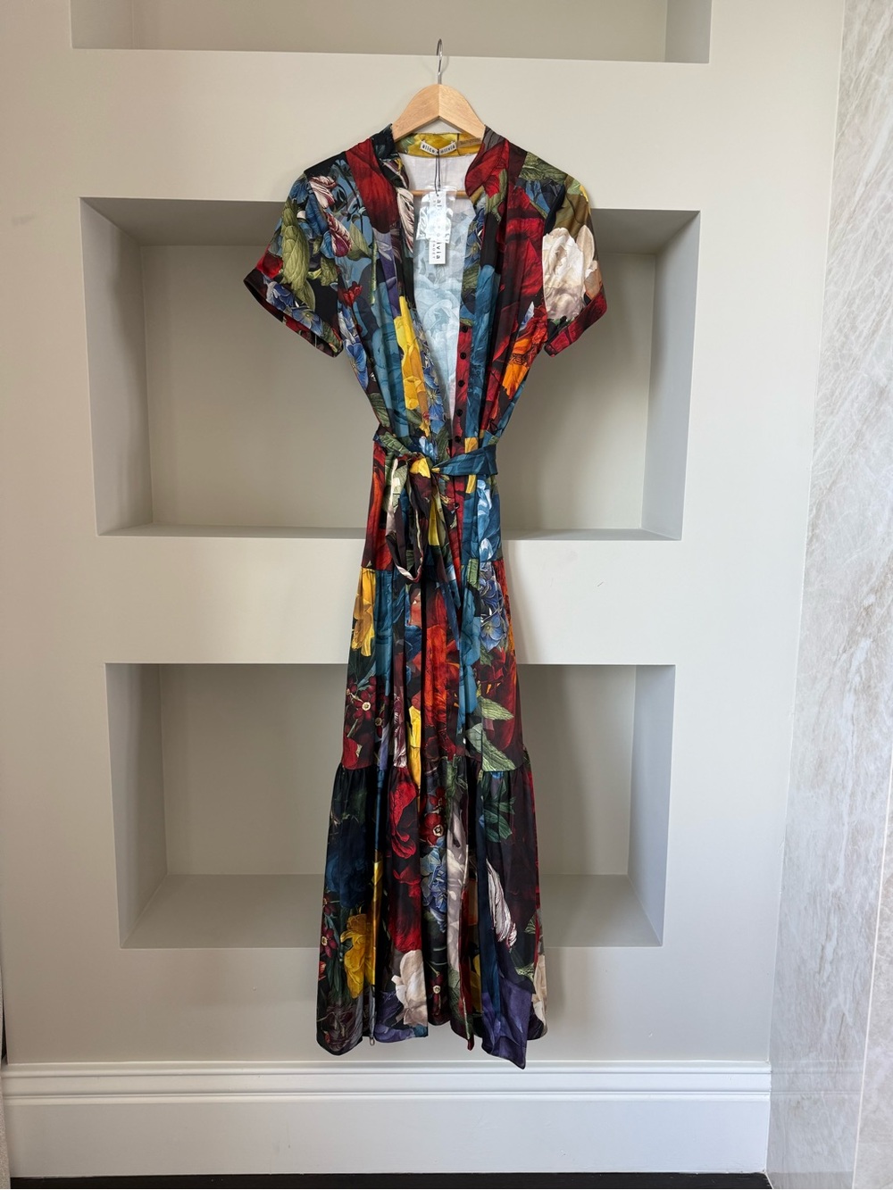 Alice + Olivia Multicolor Floral Button-Front Dress (BRAND NEW)